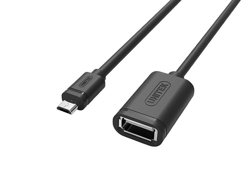 C&#193;P MICRO USB -&gt; USB OTG 2.0 UNITEK (Y-C 438GBK) 318HP