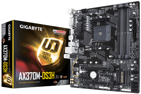 Mainboard Gigabyte AX370M-DS3H AMD Socket AM4 _618S