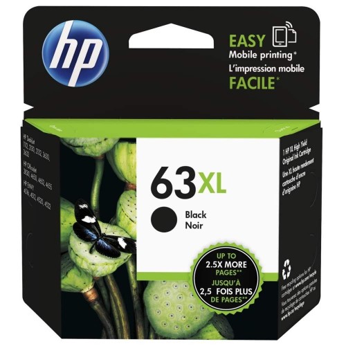 HP 63XL High Yield Black Original Ink Cartridge F6U64AA 618EL