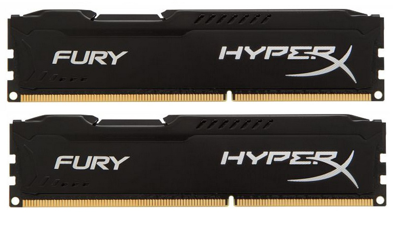 RAM PC Kingston 8GB 1600MHZ DDR3 CL10 Dimm (kit of 2) HyperX Fury Black - HX316C10FBK2/8 