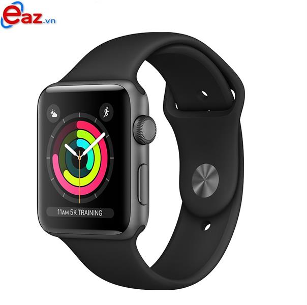 Apple Watch Series 3 38mm Space Gray Aluminium Black Sport GPS - Grey - Black (MTF02VN/A) | 0820D