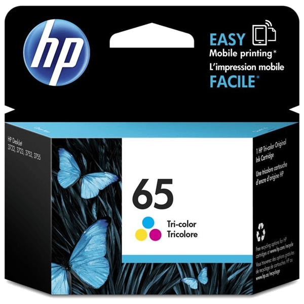 HP 65 Tri-color Original Ink Cartridge (N9K01AA) 219EL