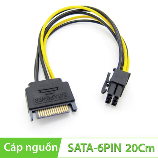 C&#225;p chuyển nguồn SATA sang IDE 6Pin HK