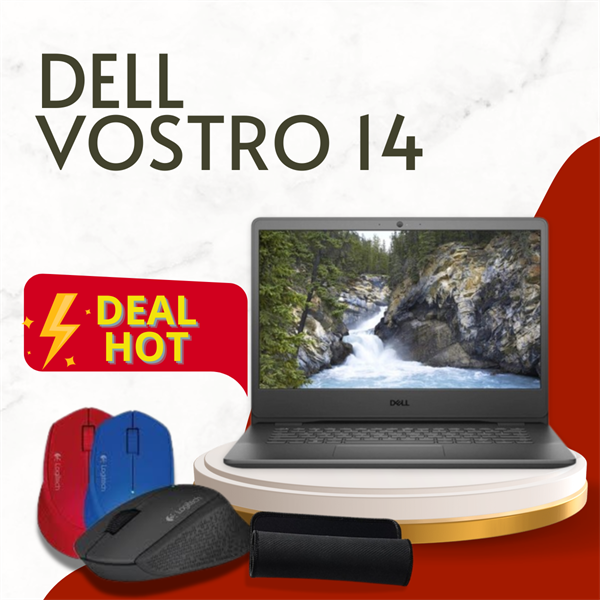 Laptop Dell Vostro 3400 (70253900) SS | Intel Core i5 _ 1135G7 | 8GB | 512GB SSD | Intel Iris Xe Graphics | Win 10 _ Office Home &amp; Student 2019 | 14 inch Full HD | KMT8